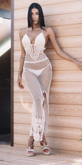 DIVA - Abito crochet bianco